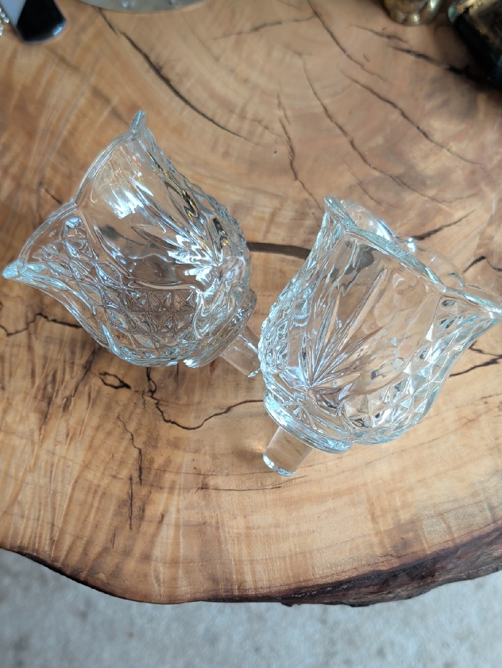2 HOMCO Home Interiors 1167-BD Reflections PEG Votive Candle Holders